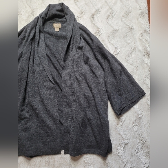 Fenn Wright Manson 100% Italian Merino Wool Charcoal Gray Cardigan Sweater Sz XL - Picture 5 of 12